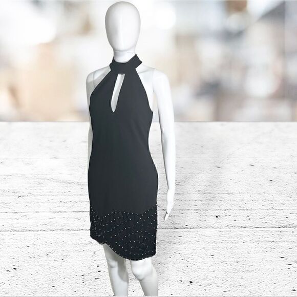 Sass & Bide Black Cut Out Halter Studded Dress - Picture 5 of 10